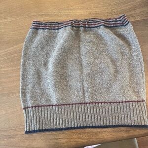 Gray/Brown Knit Women's Skirt